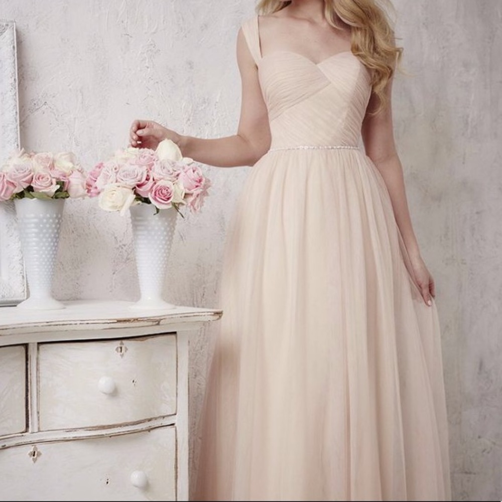 Christina Wu Blush Tulle A-Line Gown with Sweetheart Bodice *WISTERIA* - Picture 2 of 7
